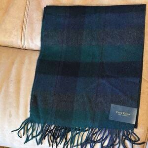 Club Room  cashmere Scarf in Green and Navy